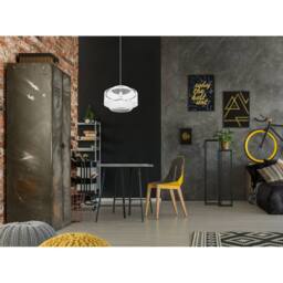 Netlighting Vigatto Cylindrical Pendant Ceiling Light White 1x E27 - thumbnail 5
