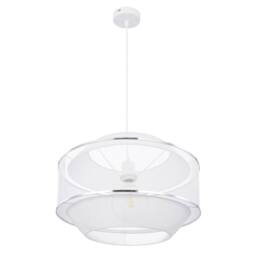 Netlighting Vigatto Cylindrical Pendant Ceiling Light White 1x E27 - thumbnail 2