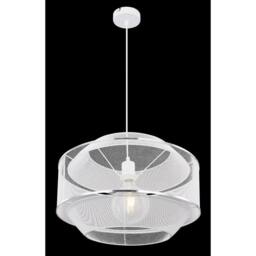 Netlighting Vigatto Cylindrical Pendant Ceiling Light White 1x E27 - thumbnail 4