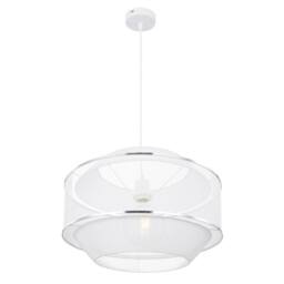 Netlighting Vigatto Cylindrical Pendant Ceiling Light White 1x E27 - thumbnail 1