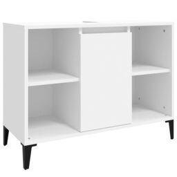 Berkfield Home 3 Piece Bathroom Furniture Set White Engineered Wood - thumbnail 5