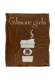 Warner Brothers Gilmore Girls Paper Cup Silky Touch Super Soft Throw Blanket 152x127cm in White - Size: 152x127 cm - thumbnail 1