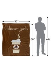Warner Brothers Gilmore Girls Paper Cup Silky Touch Super Soft Throw Blanket 152x127cm in White - Size: 152x127 cm - thumbnail 5