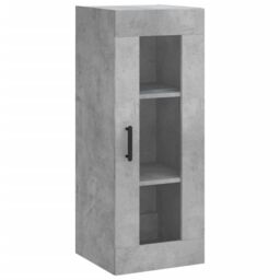 Berkfield Home Highboard Concrete Grey 34.5x34x180 cm Engineered Wood - thumbnail 5