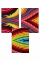 ARTZE Set of 3 Abstract Colourful Geometry Art Posters - Size: W50 cm x H70 cm - thumbnail 1