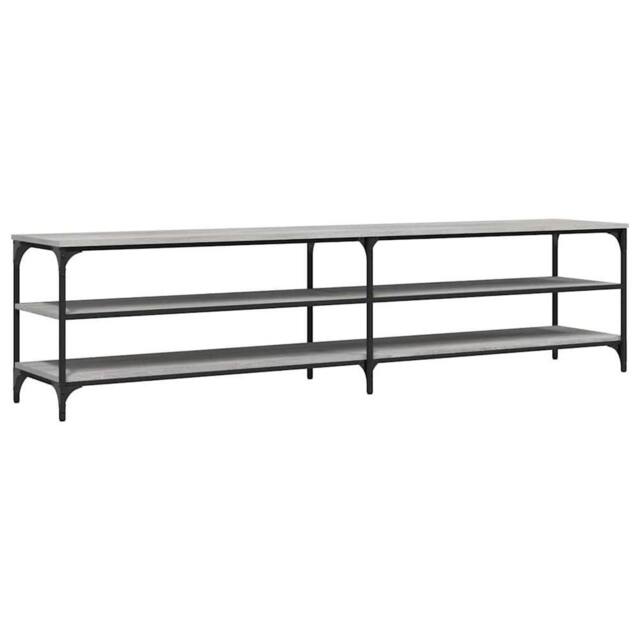 Berkfield Home TV Cabinet Grey Sonoma 200x30x50 cm Engineered Wood & Metal - Size: 200 x 30 x 50 cm - image 1