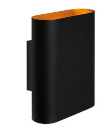Lucide 'OVALIS' Stylish Dimmable Mountable Indoor Up Down Wall Light 2xE14 in Metallics - thumbnail 1