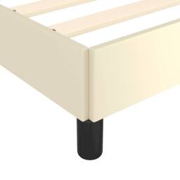 Berkfield Home Bed Frame with Headboard without Mattress Cream 140x190 cm - thumbnail 7
