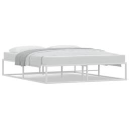 Berkfield Home Bed Frame without Mattress White 160x200 cm Metal - thumbnail 1