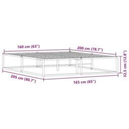 Berkfield Home Bed Frame without Mattress White 160x200 cm Metal - thumbnail 9