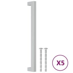 Berkfield Home Cabinet Handles 5 pcs Silver 224 mm Stainless Steel - thumbnail 2