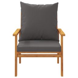Berkfield Home 4 Piece Garden Lounge Set with Cushions Solid Wood Acacia in Brown - thumbnail 6