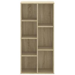 Berkfield Home Decorative Bookcase Sonoma Oak 50x25x105 cm Engineered Wood in Light Brown - Size: 50 x 25 x 105 cm - thumbnail 4