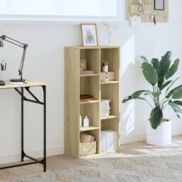 Berkfield Home Decorative Bookcase Sonoma Oak 50x25x105 cm Engineered Wood in Light Brown - Size: 50 x 25 x 105 cm - thumbnail 1