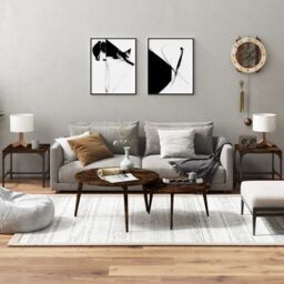 Berkfield Home Side Tables 2 pcs Smoked Oak 40x40x35 cm Engineered Wood in Brown - Size: 40 x 40 x 35 cm