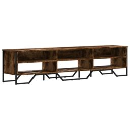 Berkfield Home TV Cabinet Smoked Oak 180x34x41 cm Engineered Wood in Brown - Size: 180 x 34 x 41 cm - thumbnail 2