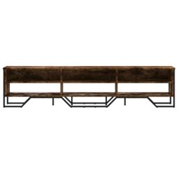 Berkfield Home TV Cabinet Smoked Oak 180x34x41 cm Engineered Wood in Brown - Size: 180 x 34 x 41 cm - thumbnail 4
