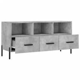 Berkfield Home TV Cabinet Concrete Grey 102x36x50 cm Engineered Wood - Size: 102 x 36 x 50 cm - thumbnail 6