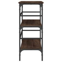 Berkfield Home Console Table Brown Oak 100x32x75 cm Engineered Wood - Size: 100 x 32 x 75 cm - thumbnail 6