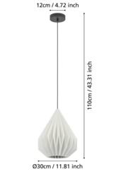 Eglo Minting Origami Style Pendant Light in Black - thumbnail 5