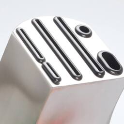 VOGREX Stainless Steel Knife Block Set with Organizer，without knife in Silver - thumbnail 3