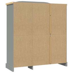 Berkfield Home Wardrobe Mexican Pine Corona Range 3 Doors Grey - thumbnail 5