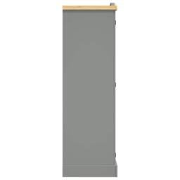 Berkfield Home Wardrobe Mexican Pine Corona Range 3 Doors Grey - thumbnail 4