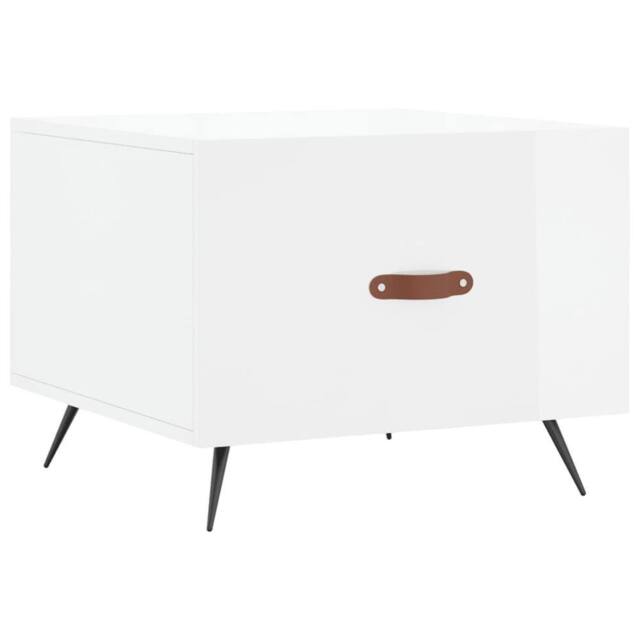 Berkfield Home Coffee Table High Gloss White 50x50x40 cm Engineered Wood - Size: 50 x 50 x 40 cm - image 1