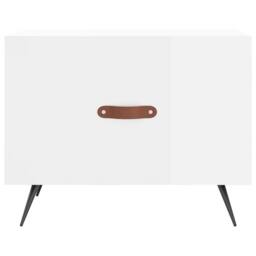 Berkfield Home Coffee Table High Gloss White 50x50x40 cm Engineered Wood - Size: 50 x 50 x 40 cm - thumbnail 5