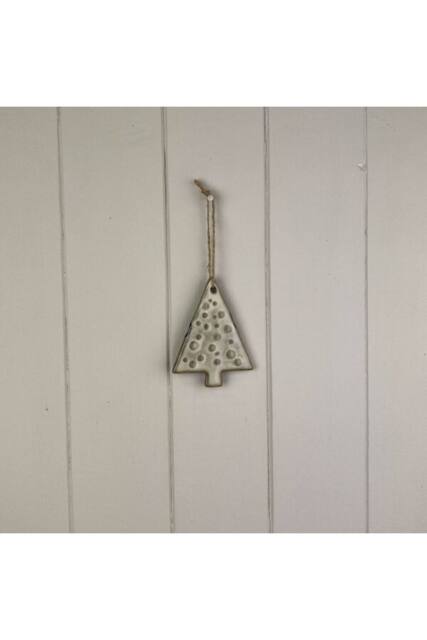 KDMD Soft Beige Mottle Ceramic Hanging Tree Decoration - image 1