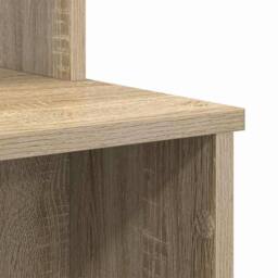 Berkfield Home Desk with Storage Sonoma Oak 120.5x44x88.5 cm Engineered Wood in Beige - thumbnail 9