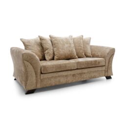 Abakus Direct Farrow Crushed Chenille 3 Seater Sofa in Brown - thumbnail 3