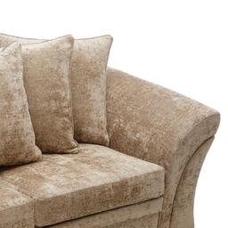 Abakus Direct Farrow Crushed Chenille 3 Seater Sofa in Brown - thumbnail 5