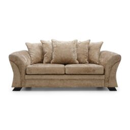 Abakus Direct Farrow Crushed Chenille 3 Seater Sofa in Brown - thumbnail 2
