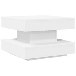 Berkfield Home Coffee Table 360-Degree Rotatable White 50x50x34.5 cm - thumbnail 6