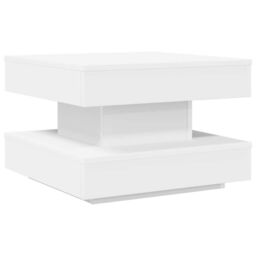 Berkfield Home Coffee Table 360-Degree Rotatable White 50x50x34.5 cm - thumbnail 2