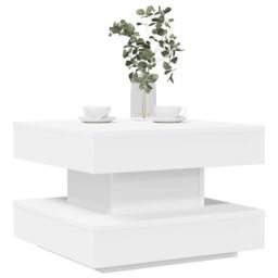Berkfield Home Coffee Table 360-Degree Rotatable White 50x50x34.5 cm - thumbnail 1