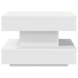 Berkfield Home Coffee Table 360-Degree Rotatable White 50x50x34.5 cm - thumbnail 4