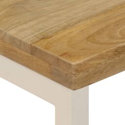Berkfield Home Coffee Table 100x50x35 cm Solid Mango Wood & Steel in Brown - Size: 100 x 50 x 35 cm - thumbnail 6
