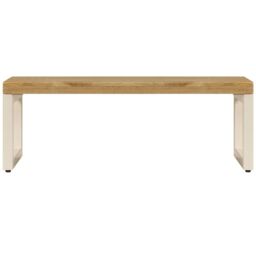 Berkfield Home Coffee Table 100x50x35 cm Solid Mango Wood & Steel in Brown - Size: 100 x 50 x 35 cm - thumbnail 3