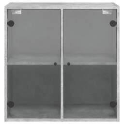 Berkfield Home Wall Cabinet with Glass Doors Concrete Grey 68x37x68.5 cm - thumbnail 6
