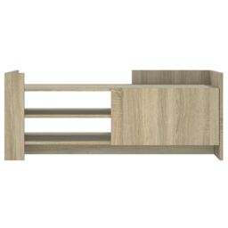 Berkfield Home TV Cabinet Sonoma Oak 100x35x40 cm Engineered Wood in Brown - Size: 100 x 35 x 40 cm - thumbnail 4