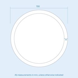 Nes Home Round Motion Sensor Bathroom LED Mirror Demister Anti-fog 700mm in Silver - thumbnail 5