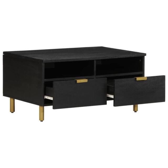 Berkfield Home Coffee Table Black 80x54x40 cm Engineered Wood - Size: 80 x 54 x 40 cm - image 1