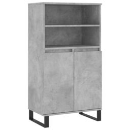 Berkfield Home Highboard Concrete Grey 60x36x110 cm Engineered Wood - Size: 60 x 36 x 110 cm - thumbnail 2