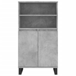 Berkfield Home Highboard Concrete Grey 60x36x110 cm Engineered Wood - Size: 60 x 36 x 110 cm - thumbnail 6