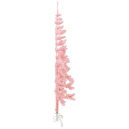 Berkfield Home Slim Artificial Half Christmas Tree with Stand Pink 180 cm - thumbnail 5