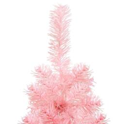 Berkfield Home Slim Artificial Half Christmas Tree with Stand Pink 180 cm - thumbnail 6