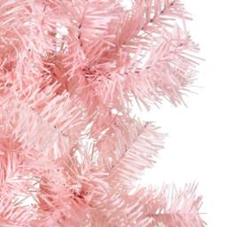 Berkfield Home Slim Artificial Half Christmas Tree with Stand Pink 180 cm - thumbnail 7
