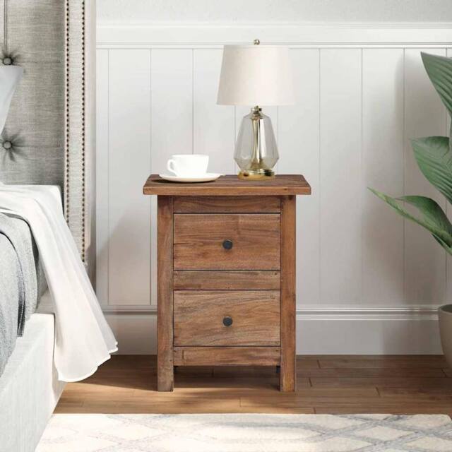 Berkfield Home Nightstand Solid Reclaimed Wood 40x30x51 cm in Brown - Size: 40 x 30 x 51 cm - image 1